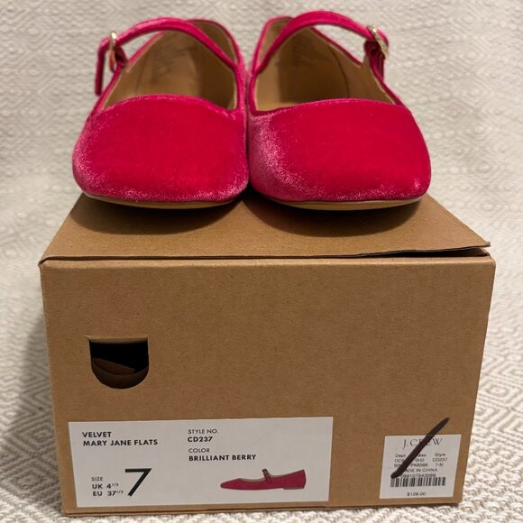Velvet Mary Jane Flats *Brand New* - Picture 2 of 8